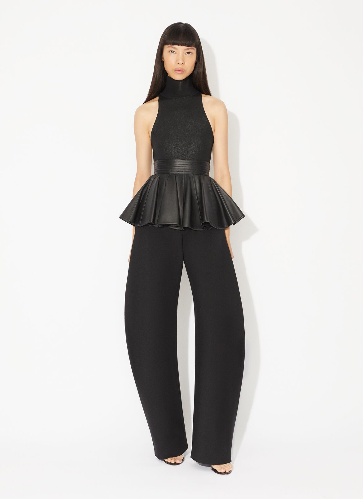 HIGH NECK COATED BODY ALAÏA BLACK HIGH NECK COATED BODY
